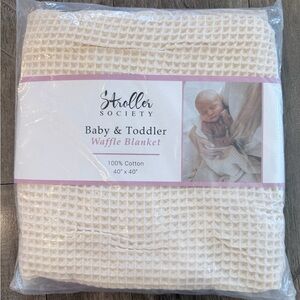Cream Baby & Toddler Waffle Blanket